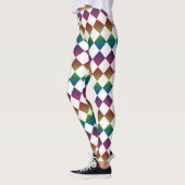 Kleurrijk Rut Diamant Patroon Leggings (Links)