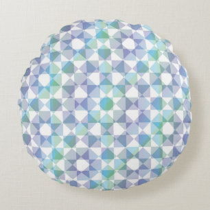 Kleurrijk Rut Diamant Schotse Ruit Patroon Rond Kussen