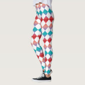 Kleurrijk Rutpatroon Met Diamant Leggings (Links)
