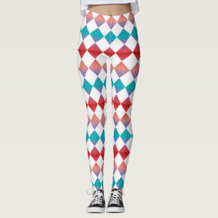 Kleurrijk Rutpatroon Met Diamant Leggings