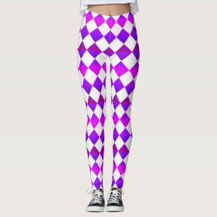 Kleurrijk Rutten Diamant Patroon Leggings