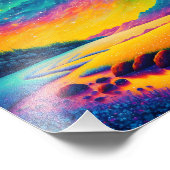 Kleurrijk 's nachts landschap foto afdruk (Hoek)