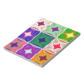 Kleurrijk schaakbord: een sterrenontwerp notitieblok (Gedraaid)