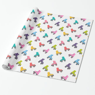 Kleurrijk Schaats met rolwieltjes, ontwerppapier Cadeaupapier