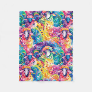 Kleurrijk schapenpatroon fleece deken