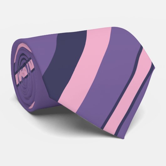 Kleurrijk Schattige strepenpatroon Stropdas (Opgerold)