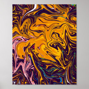 kleurrijk schilderij en kunstmeesterwerk poster