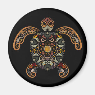 Kleurrijk schildpadontwerp magneet