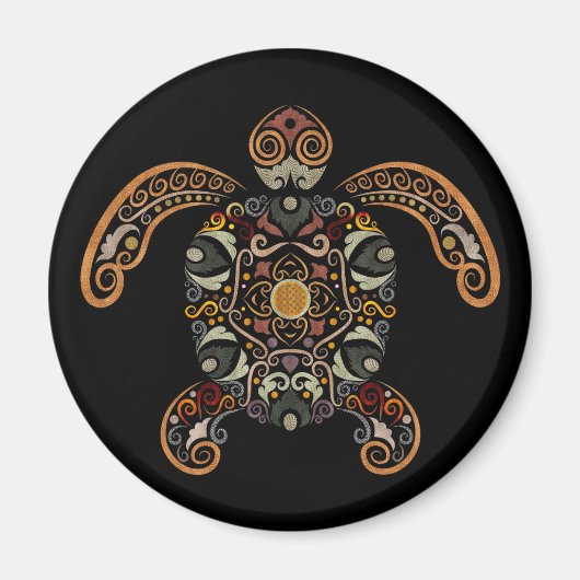 Kleurrijk  schildpadontwerp magneet (Voorkant)