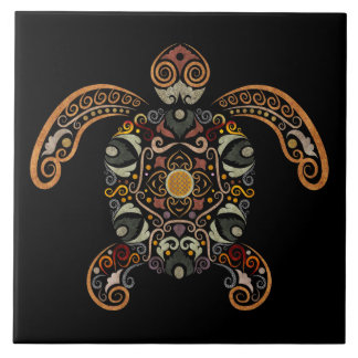 Kleurrijk  schildpadontwerp tegeltje