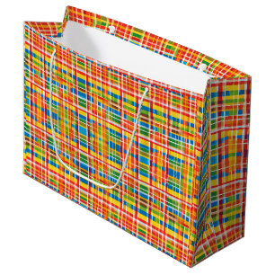 Kleurrijk Schotse Ruit Abstract Patroon Groot Cadeauzakje