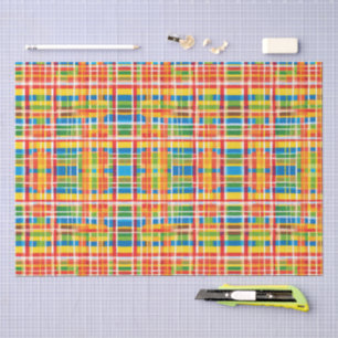Kleurrijk Schotse Ruit Abstract Patroon Tissuepapier