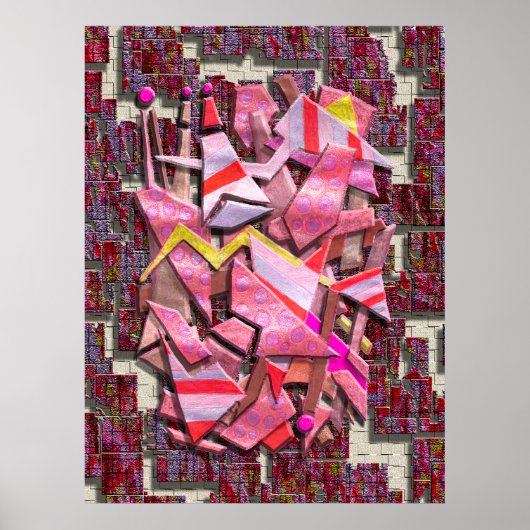 Kleurrijk schroot poster (Voorkant)