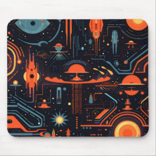 Kleurrijk Science-Fiction Patroon Muismat