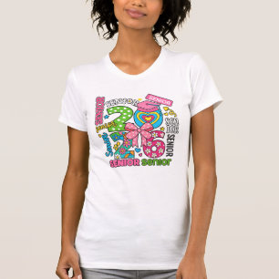 Kleurrijk senioren viering ontwerp t-shirt
