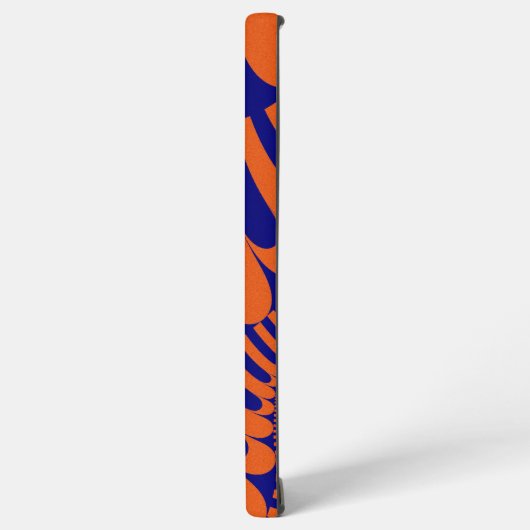 Kleurrijk Sinaasappel en blauw fractal Samsung Galaxy Hoesje (Linkerkant)