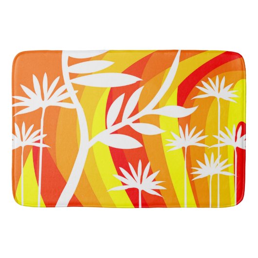 Kleurrijk Sinaasappel en geel Badmat (Voorkant)