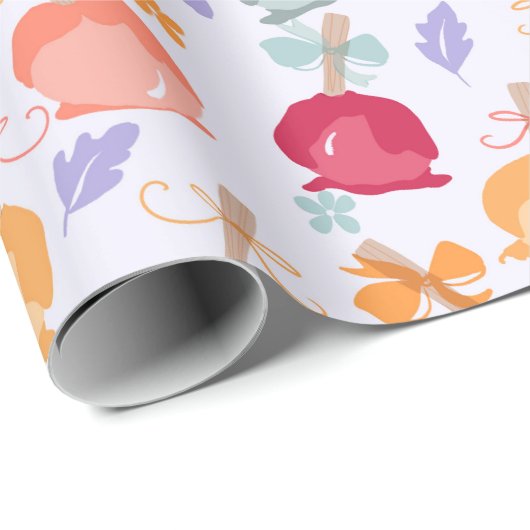 Kleurrijk Snoep appels inpakpapier (Rol Hoek)