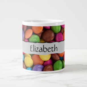 Kleurrijk Snoep, Buttonnen van Snoepjes, zoet, Jou Extra Grote Beker