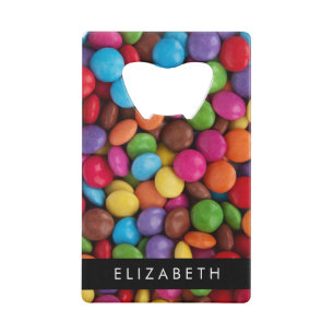 Kleurrijk Snoep, Buttonnen van Snoepjes, zoet, Jou Kredietkaart Flessenopener