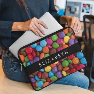 Kleurrijk Snoep, Buttonnen van Snoepjes, zoet, Jou Laptop Sleeve