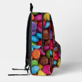 Kleurrijk Snoep, Buttonnen van Snoepjes, zoet, voe Bedrukte Rugzak (Links)