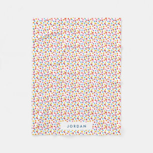 Kleurrijk Snoep regenboogbeugel op maat Fleece Deken