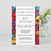 Kleurrijk Snoep, Snoep Buttonnen, zoet, bat Mitzva Kaart (Staand voorkant)