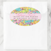 Kleurrijk Snoep Sweet 16 Favor Dank u Sticker (Tas)