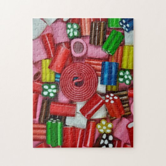 Kleurrijk snoep van zoethout legpuzzel (Verticaal)