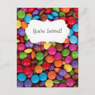 Kleurrijk snoepgoed van de regenboog snoep kaart