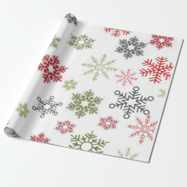 Kleurrijk Snowflakes kerstinpakpapier Cadeaupapier