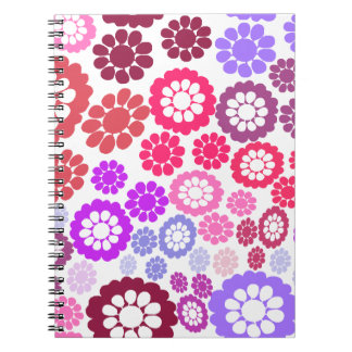 Kleurrijk spiraal foto notebook met bloemen notitieboek