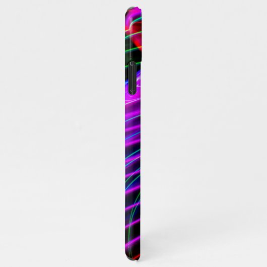 Kleurrijk spiraal licht, DIY-naam wit, uw Logo iPhone Hoesje (Rechterkant)