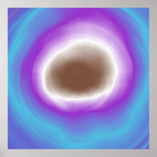 Kleurrijk spiraalvormig abstract acrylschilderij poster