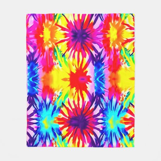 KLEURRIJK SPLASH DESIGN MODERN STROPDAS-DYE FLEECE DEKEN (Voorkant)