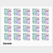 Kleurrijk Splatter Paint Pattern Vierkante Sticker (Vel)