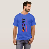 Kleurrijk SPORT woord T-shirt (Voorkant volledig)