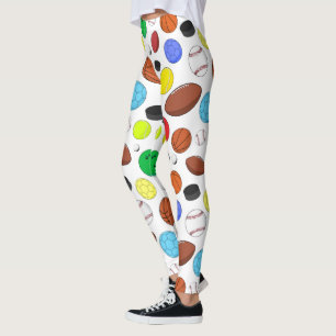 Kleurrijk Sportbalken Random Pattern Leggings
