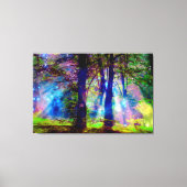 Kleurrijk sprookje Fantasy Forest Art Canvas Afdruk (Voorkant)