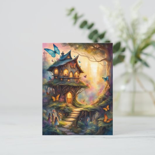 Kleurrijk sprookjesdorp, Postcrossing Briefkaart (Staand voorkant)