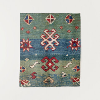 Kleurrijk staal Blauw licht groen gecontroleerd  Wandkleed