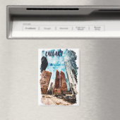 Kleurrijk stadsbeeld van Calgary Alberta Magneet (Insitu (Vaatwasser))