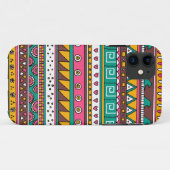 Kleurrijk stammenpatroon Case-Mate iPhone case (Achterkant (horizontaal))