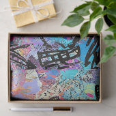 Kleurrijk stedelijk graffiti patroon (1) tissuepapier (Geschenk)