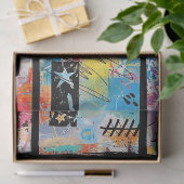 Kleurrijk stedelijk graffiti patroon (5) tissuepapier (Geschenk)