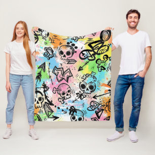 Kleurrijk Stedelijk Graffiti Patroon (6) Fleece Deken