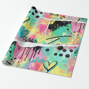 Kleurrijk stedelijk graffiti patroon (7) cadeaupapier