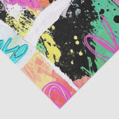 Kleurrijk stedelijk graffiti patroon (7) tissuepapier (Detail)