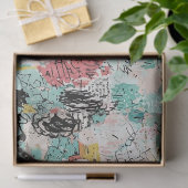 Kleurrijk stedelijk graffitipatroon (2) tissuepapier (Geschenk)